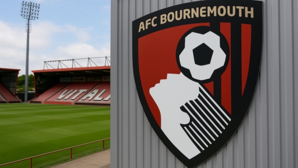 AFC-Bournemouth-logo-at-Vitality-Stadium